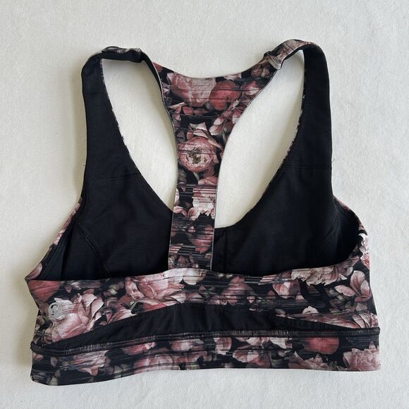 Lululemon 6 Break Free Sports Bra Peony Multi Pink Rose Brown - Picture 4 of 6